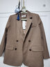 betu百图女装休闲小西装女款通勤西服外套JD2101T29 咖色 M 实拍图