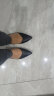 南极人（Nanjiren）真皮浅口尖头低跟单鞋女2023新款韩版平底软底时尚百搭工作鞋 黑色 37 晒单实拍图