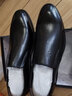 花花公子 皮鞋男商务休闲头层牛皮打孔透气正装软皮一脚蹬男鞋大码新伴郎 黑色21091（皮鞋） 42 实拍图