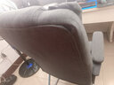 双木马 加厚可躺老板椅电脑椅家用办公椅子麻将椅会议椅靠背椅弓形座椅 布艺-烟灰 豪华可躺款（带搁脚+带腰枕） 实拍图