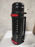 慕馨（moosen）保温壶户外大容量不锈钢男士车载水壶旅行壶便携暖瓶刻字定制logo 曜石黑(关注+背带)3L 实拍图