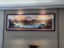 良品大师山水画办公室挂画中式客厅装饰画万里长城靠山图茶室字画风景壁画 鸿运当头A2 55*170cm宣纸锦绫+有机玻璃+红褐色实木框（较小） 实拍图