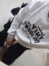 曙影（SHUYING）春秋季卫衣男休闲套装男青年痞帅一套搭配衣服男装学生ins两件套 【2件装】白色+黑裤 XL （115斤-135斤） 实拍图