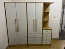 白浅衣柜卧室对开门衣柜实木组合现代简易家用柜子收纳儿童衣柜 60+80组合柜+边柜 实拍图