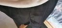 楠馨妤裤子男款夏季男装薄款宽松直筒休闲黑色男士裤宽松百搭九分裤子 Z504黑色加 3XL 实拍图