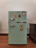 惠康（HICON)冰箱小型家用单人宿舍冷藏冷冻双开门电冰箱二人租房小冰柜彩色复古小冰箱BCD-91M 薄荷绿 BCD-91M 实拍图