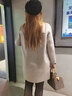 ZXEGI高端早秋女装外套2025年新款100%羊毛双面毛呢大衣女中长款小个子 混咖色（人字纹） S 实拍图