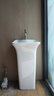 汉舍（HHHS）一体立柱陶瓷盆洗手盆阳台陶瓷洗手池落地式柱盆高温洗手台方形盆 单陶瓷盆配下水套装 实拍图