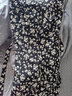 GARNUO黑色碎花吊带小飞袖连衣裙子女夏2025新款法式茶歇赫本风收腰长裙 黑色 XS 【80-100斤】 实拍图