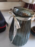 盛世泰堡 玻璃花瓶插花瓶干花满天星仿真花水养植物水培容器小花瓶客厅装饰桌面摆件 竖棱款21cm 实拍图