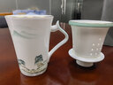 玛戈隆特【新年礼物】西湖盛宴便携式骨瓷茶杯茶水分离杯泡茶杯 三件套滤茶杯400ml1只 3件 实拍图