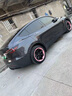 适用于特斯拉modely轮毂盖19寸运动款轮毂罩特斯拉轮毂盖全包边盖 老款Y19寸运动款樱花粉【4个装】 黑底白标 实拍图