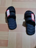 卡帝乐鳄鱼拖鞋男士休闲拖鞋浴室家居一字拖百搭凉拖鞋子 男 1492 黑红 45 实拍图