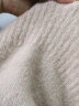 无印良品 MUJI 女式 含牦牛绒骆驼绒圆领毛衣 长袖针织衫秋 冬季 米色 XS-S 155/80A 实拍图