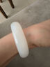 饰玉轩 玉手镯女款天然A货阿富汗羊脂白镯子送妈妈送女友感恩节礼物 （54-55）【适合85-100斤】 实拍图