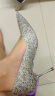 思加图新款梦幻仙女鞋细高跟鞋婚鞋尖头单鞋女鞋ED726CQ3 香槟金 35 晒单实拍图