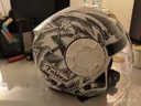 FASEED法赛德摩托车头盔踏板男女士双镜片四季半盔特大码729安全帽 太阳灰白，送【蚁人手套+头套】 L(57-58)头围 实拍图