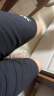 阿迪达斯运动短裤男2024夏季透气薄款宽松休闲户外梭织五分裤 黑/白 3XL  晒单实拍图