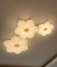 朗上照明客厅灯吸顶灯简约现代创意花朵儿童房间灯奶油风温馨浪漫卧室灯 全光谱 白色 单头55CM 无极调光 晒单实拍图