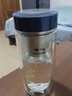 万象（WANXIANG） 双层玻璃杯男带过滤泡茶杯子便携式泡茶杯水杯商务车载杯办公 【350毫升】海蓝色 实拍图