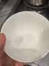 银凤国瓷“卢浮”法式纯白浮雕骨瓷餐具碗碟家用散件自选diy 卢浮-4.5英寸高足碗 实拍图