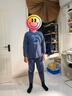 夫尼保罗【我爱祖国】秋衣秋裤男纯棉圆领薄款套装青少年学生男全棉打底衫 少年游 -菘蓝 2XL （179-184厘米 146-155斤） 实拍图