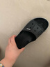 crocs卡骆驰一字拖贝雅卡骆班凉拖 情侣款运动休闲拖鞋|205392 黑色/白色-066 36 /37(220mm) 实拍图