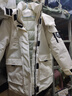 林羽森宽松派克服工装羽绒棉服女2025冬季新款大毛领中长款加厚棉衣外套 米白色 L 推荐110-130斤 实拍图