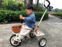 Babyjoey英国儿童三轮车脚踏车1-5岁简易自行车多功能手推车小蜜蜂 复古咖 实拍图