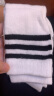 迪士尼儿童袜子男女童棉袜长筒袜高筒足球袜子SM3661  2条白色 L码18-20 晒单实拍图