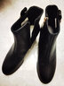 达芙妮高跟鞋女法式粗跟短靴增高显瘦皮靴女4622607023 黑色（加绒） 37 实拍图