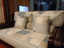 暖色沙发垫四季套全包罩坐垫子靠背巾盖布高级感防滑定制 y优雅格子(斜纹棉) 90*160cm(宽*长)一片 实拍图