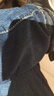 真维斯（JEANSWEST）牛仔裤男2025春夏柔软棉弹修身小脚裤潮流时尚印花男长裤深蓝32 实拍图