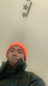 慕瑾繁饰王嘉尔纯色针织帽子秋冬男女韩版百搭薄款毛线帽瓜皮帽潮地主帽男 橘色(纯色小瓜皮) 均码有弹性 实拍图