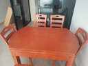 尊禾 餐桌 实木餐桌椅组合 伸缩折叠现代中式家具吃饭桌子 1桌6椅 实拍图
