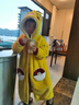 乔小宇儿童皮卡丘睡袍春秋冬季加厚珊瑚绒男女童加绒睡衣长款浴袍浴衣 黄色皮卡丘睡袍(单睡袍） 140 建议身高120-140CM 实拍图