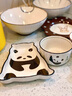 摩登主妇mototo熊猫餐具套装陶瓷饭碗家用儿童碗可微波可爱卡通小碗 熊猫7英寸异形盘 实拍图