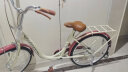 凤凰（Phoenix）自行车千鹤女式轻便成人城市学生通勤车 24寸单速 米黄色 实拍图
