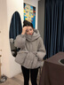 香影灰色羽绒服女2025冬季新款设计感保暖短款显高羽绒衣 灰色 S 实拍图
