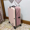 JOLLYING超薄11CM可折叠行李箱登机拉杆箱男女放缝隙省空间伸缩密码旅行箱 樱花粉【加厚PC箱壳】 20英寸 lite-登机箱【三边115CM】 实拍图