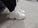 卡帝乐鳄鱼加绒女鞋老爹鞋女冬季保暖休闲鞋棉鞋高帮鞋子女 1544M 米色 37 实拍图