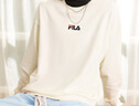 FILA 斐乐官方男装情侣款卫衣秋冬男女同款休闲卫衣加绒保暖上衣 奶盐白-IV（加绒） 180/100A/XL 实拍图