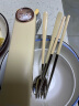 双枪（Suncha）304不锈钢筷餐具套装学生上班族专用便携餐具收纳盒升级四件套黄 实拍图