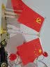 德仕通 办公室桌旗杆 不绣钢立式红旗党旗架 会议室桌面摆件旗杆架Y型金色水晶不锈钢底座附带两面旗子 金色底座（内附国旗党旗） 实拍图