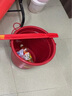 甲东里塑料家用大号红色乔迁新居结婚用品红桶加厚喜桶水桶手提陪嫁米桶 喜庆红加大号水桶 实拍图