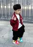 奇诺鼠【官方正品】鸳鸯豆学步鞋春秋亲子鞋儿童板鞋男女童中大童宝宝鞋 红蓝鸳鸯豆(低帮单里) 24 码(适合脚长14.0-14.5cm) 实拍图