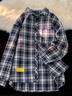 Foss Phil格子长袖衬衫男春夏季港风休闲薄款衬衣外套C2158藏青格3XL 实拍图