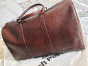 暇步士（Hush Puppies）旅行包男士复古真皮高档头层牛皮时尚随身通勤大容量登机包行李包 深咖色HA-1311009W-504 实拍图