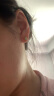 YYEU 和田玉S925银耳钉女养耳洞耳环女气质简约时尚耳钉女 金色  实拍图