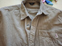 马登工装 美式休闲灯芯绒纯棉长袖衬衫叠穿内搭外套条绒衬衣男秋 浅卡其 2XL 实拍图
